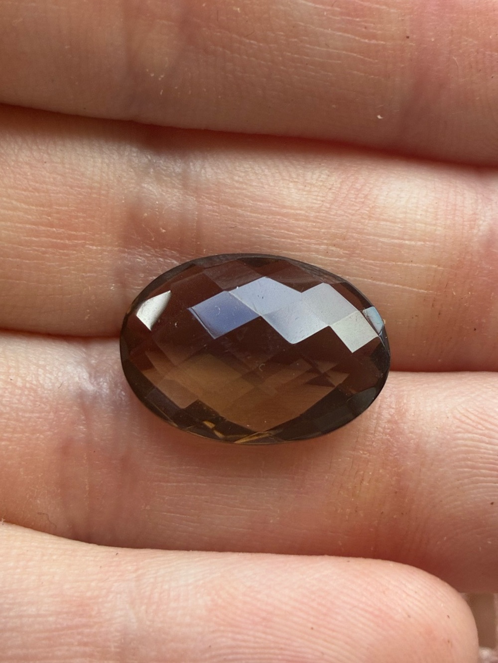 8.5ctw cusrom  cut genuine Smokey quartz gem in gem jar Levian